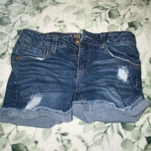 girls 12 true craft blue jean shorts
